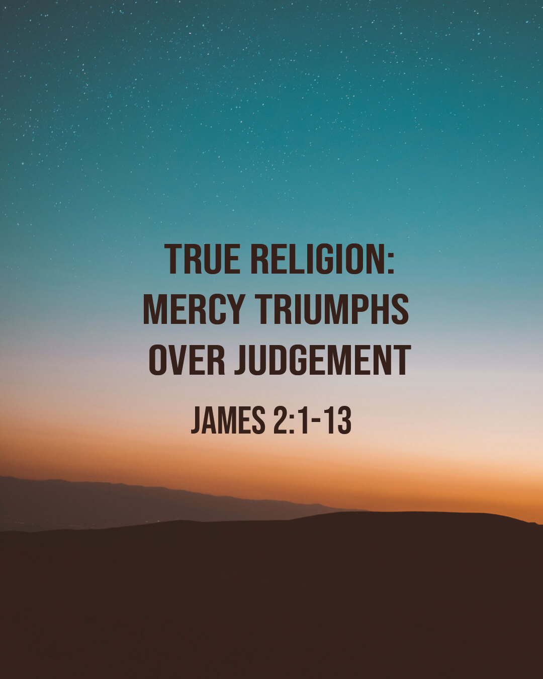 True Religion: Mercy Triumphs Over Judgement - Sojourn Church